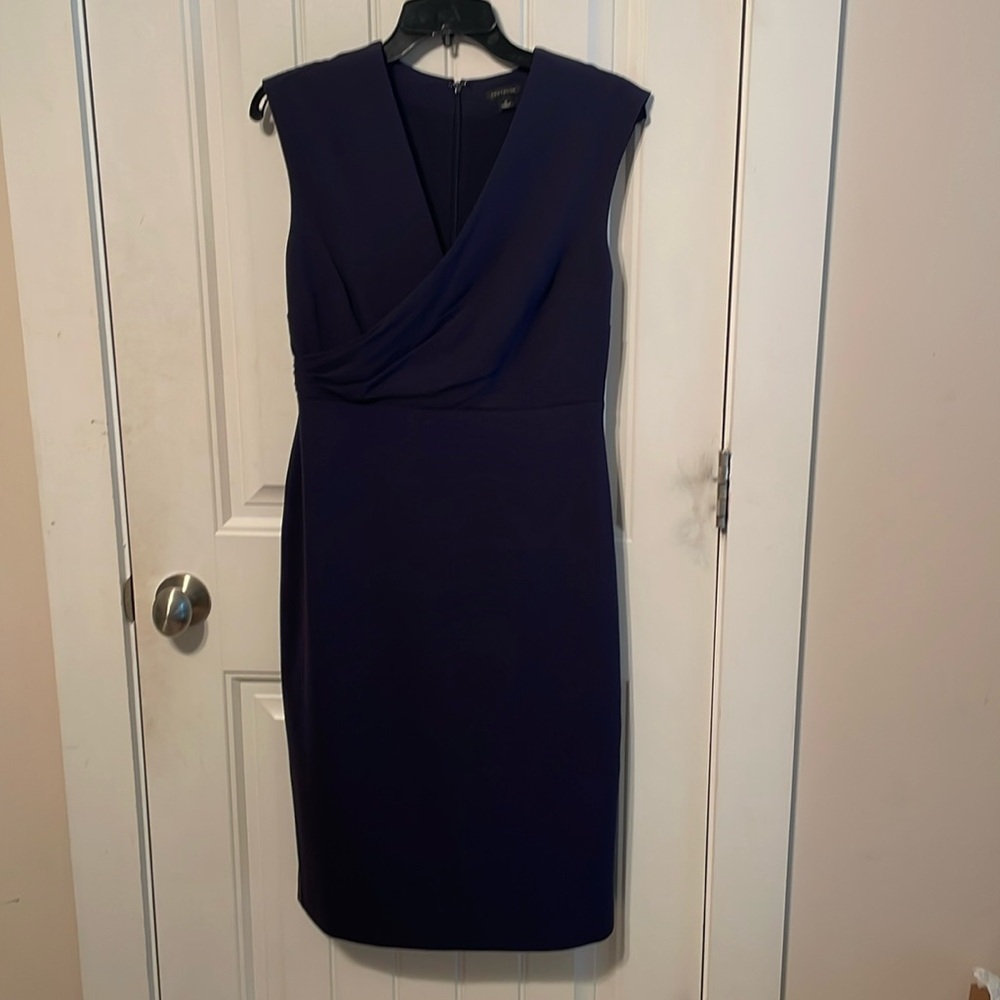 Ann Taylor Size 2 Business Wear Navy Dress EUC